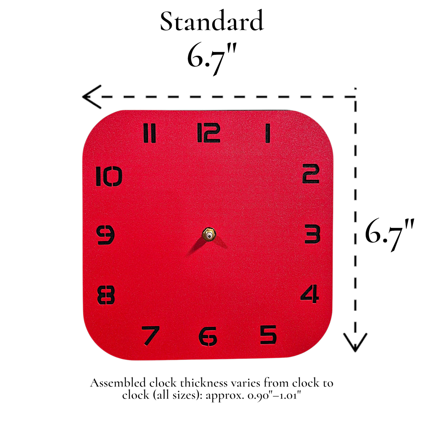 Ground Force – Square HueForge Clock – Designed by cP3D