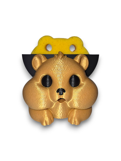Cheeky the Hamster – Round Sponge Holder – by 3D4pets