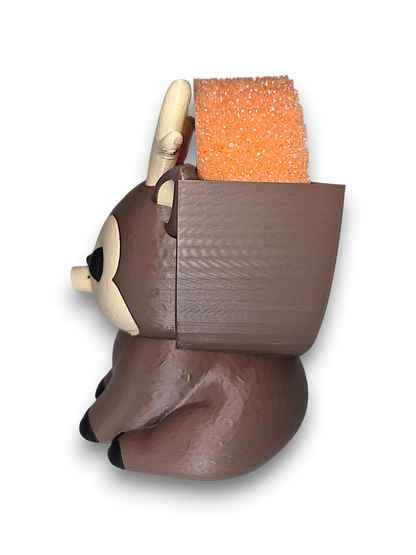 Spruce the Deer – Round Sponge Holder – by 3D4pets