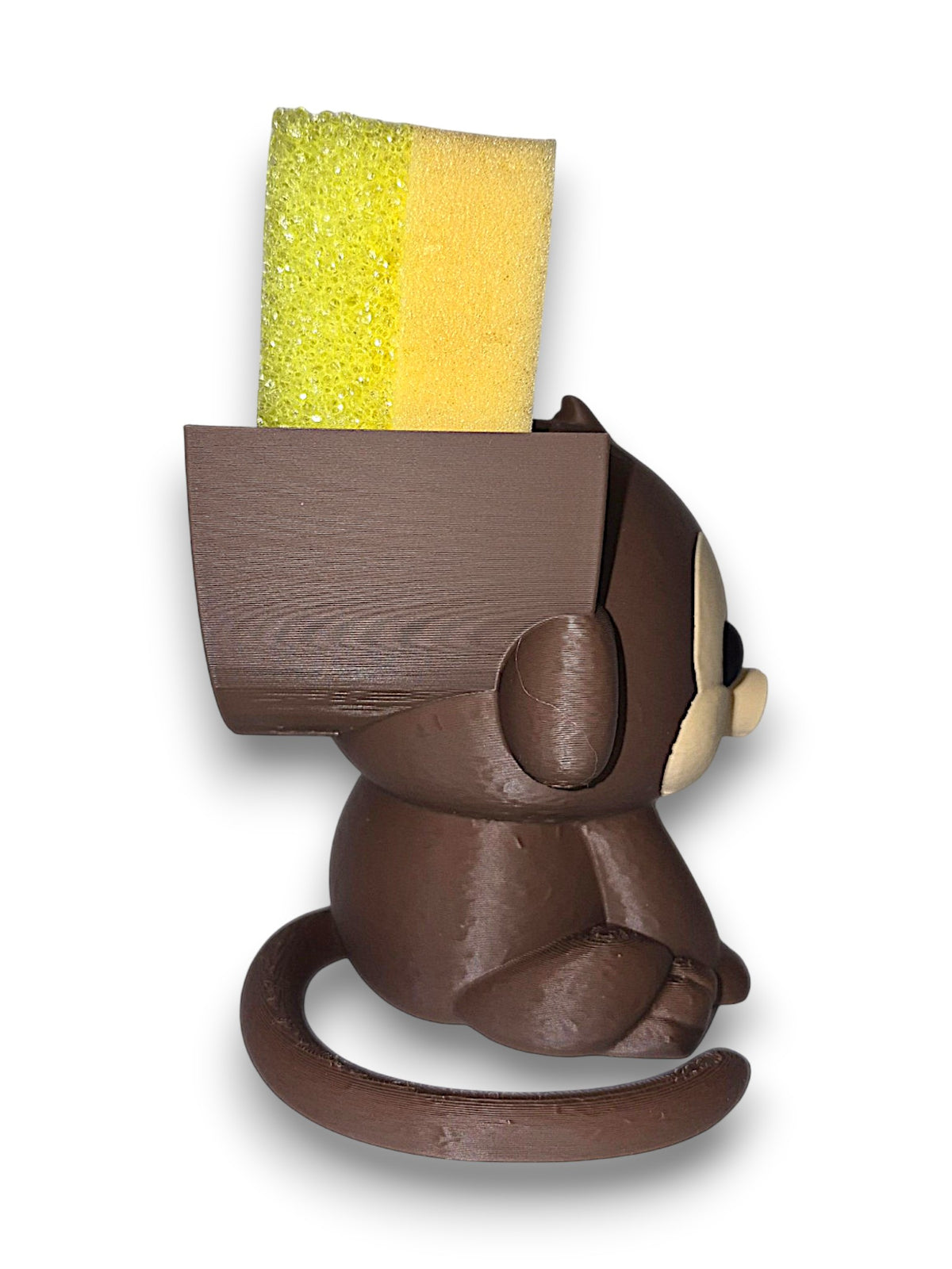 Milo the Monkey - Round Sponge Holder – by 3D4pets