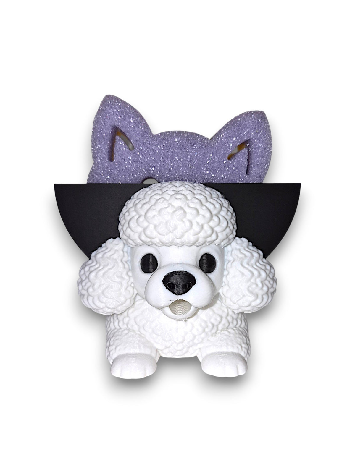 PomPom the Poodle – Round Sponge Holder – by 3D4pets