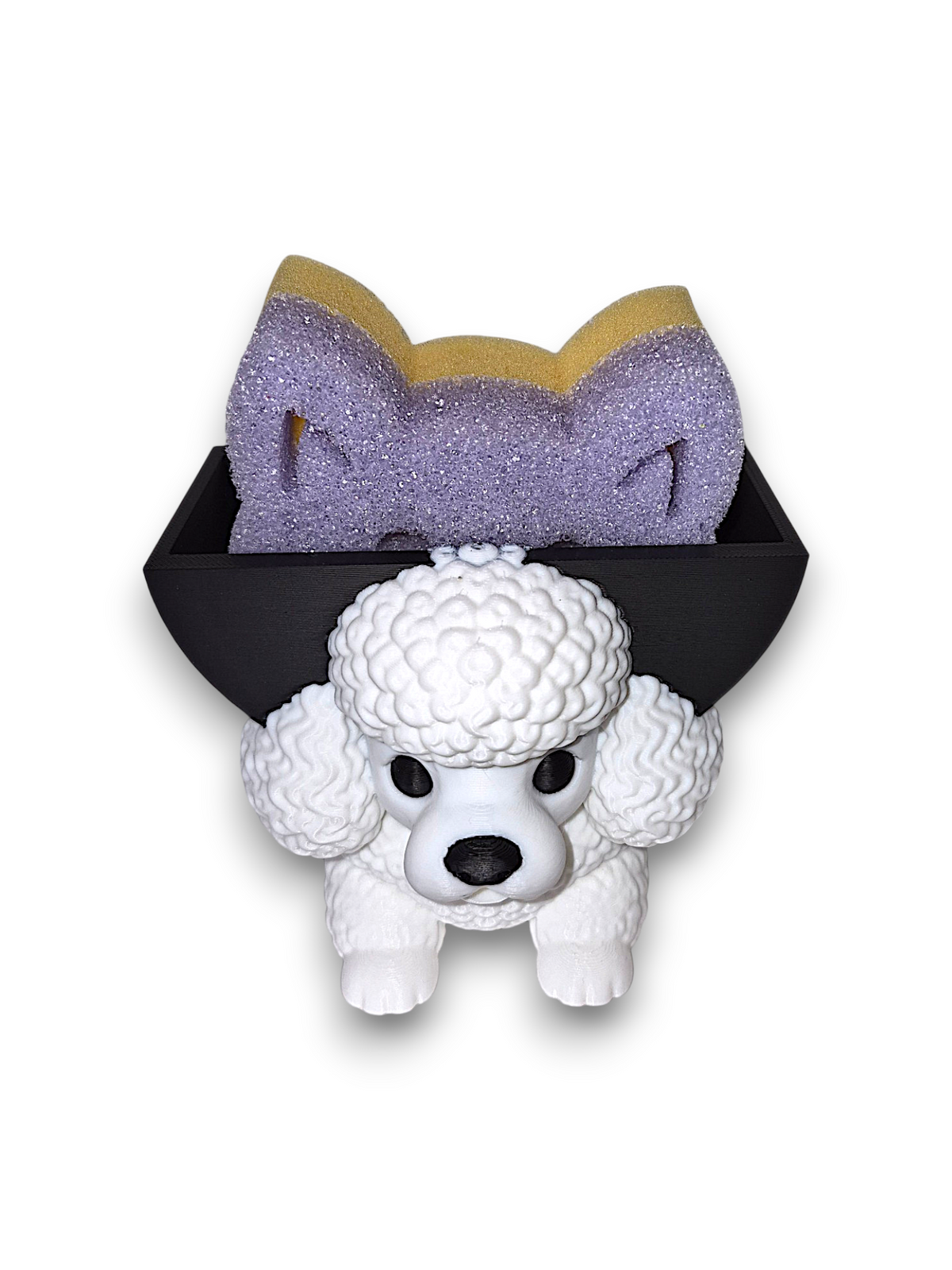 PomPom the Poodle – Round Sponge Holder – by 3D4pets