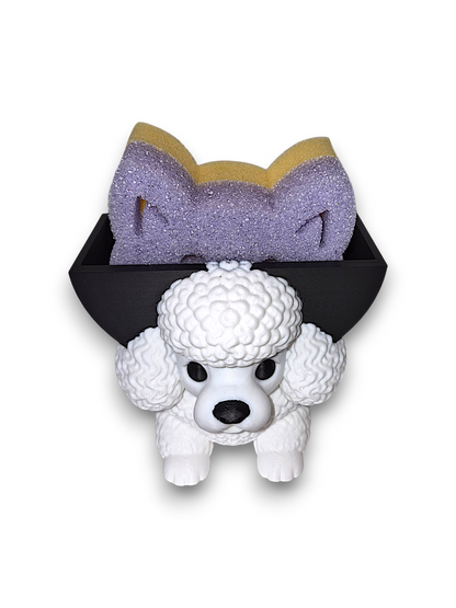 PomPom the Poodle – Round Sponge Holder – by 3D4pets