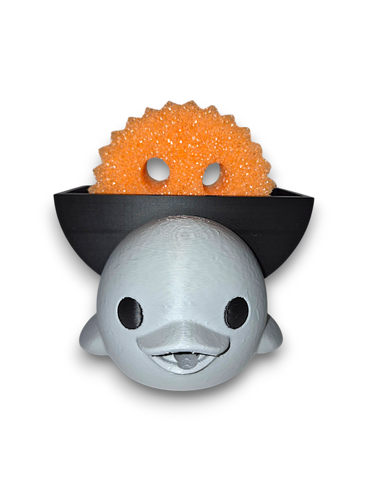 Splash the Dolphin Round Sponge Holder – by 3D4pets