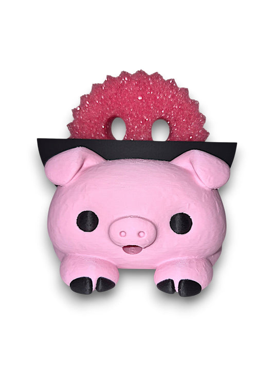 Pinky the Pig – Round Sponge Holder – by 3D4pets