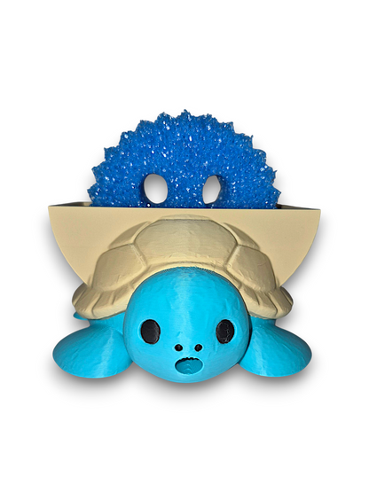 Coral the Sea Turtle Round Sponge Holder – by 3D4pets