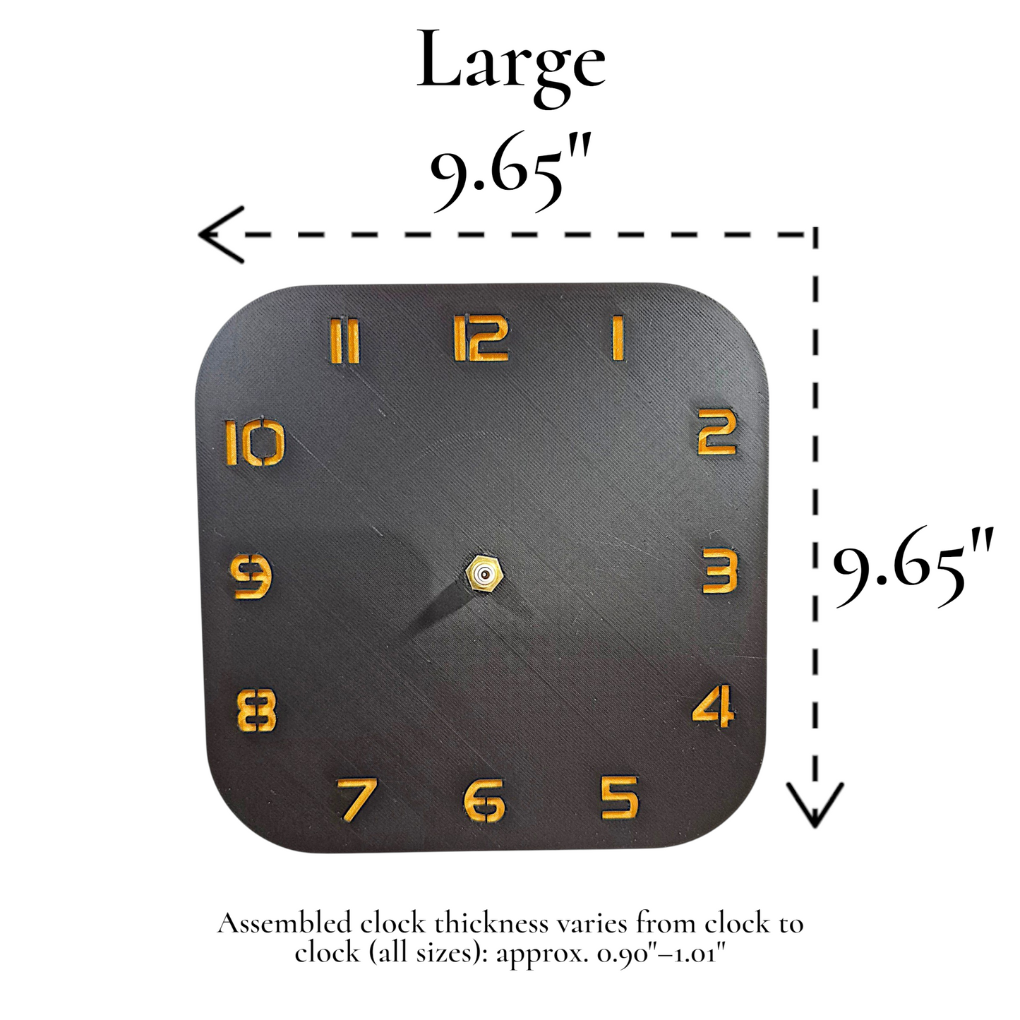 Ground Force – Square HueForge Clock – Designed by cP3D