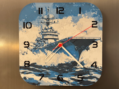Steel Armada – Square HueForge Clock – Designed by cP3D