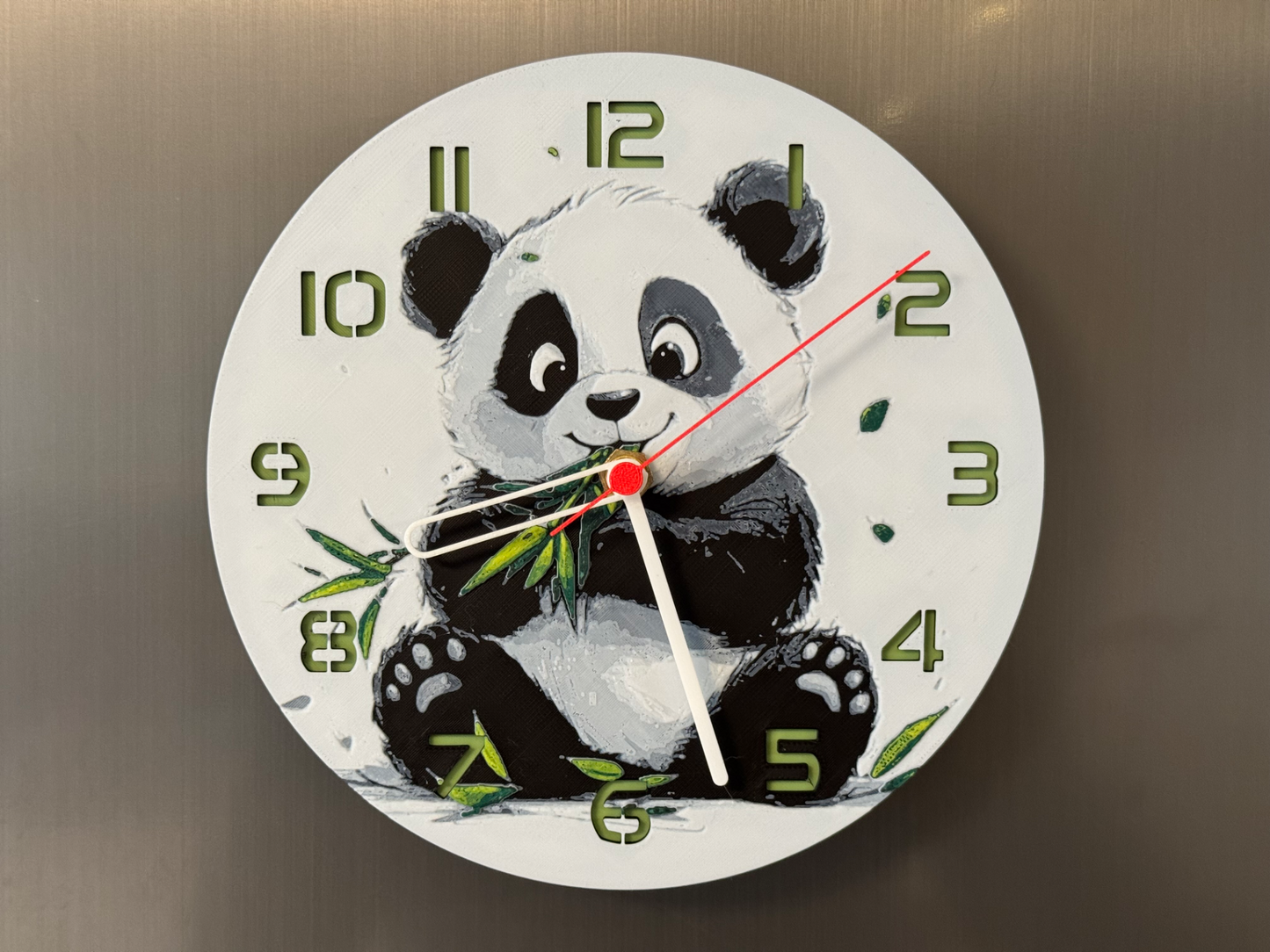 Cute Baby Panda – Round HueForge Clock – Designed by cP3D