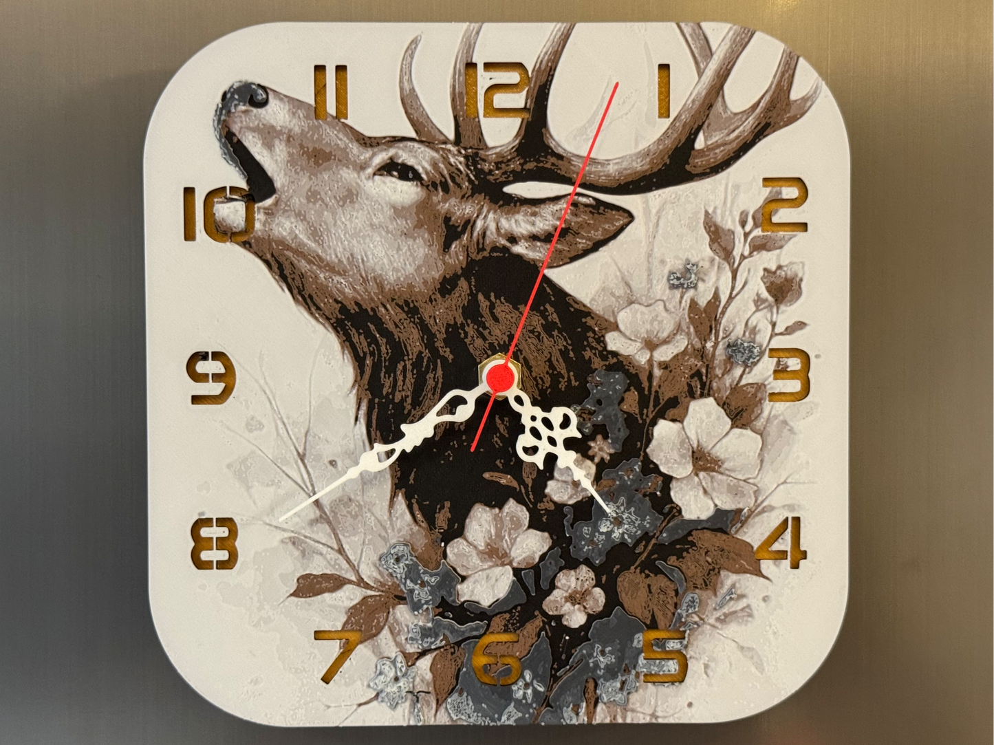 Oh Buck – Square HueForge Clock – Designed by cP3D