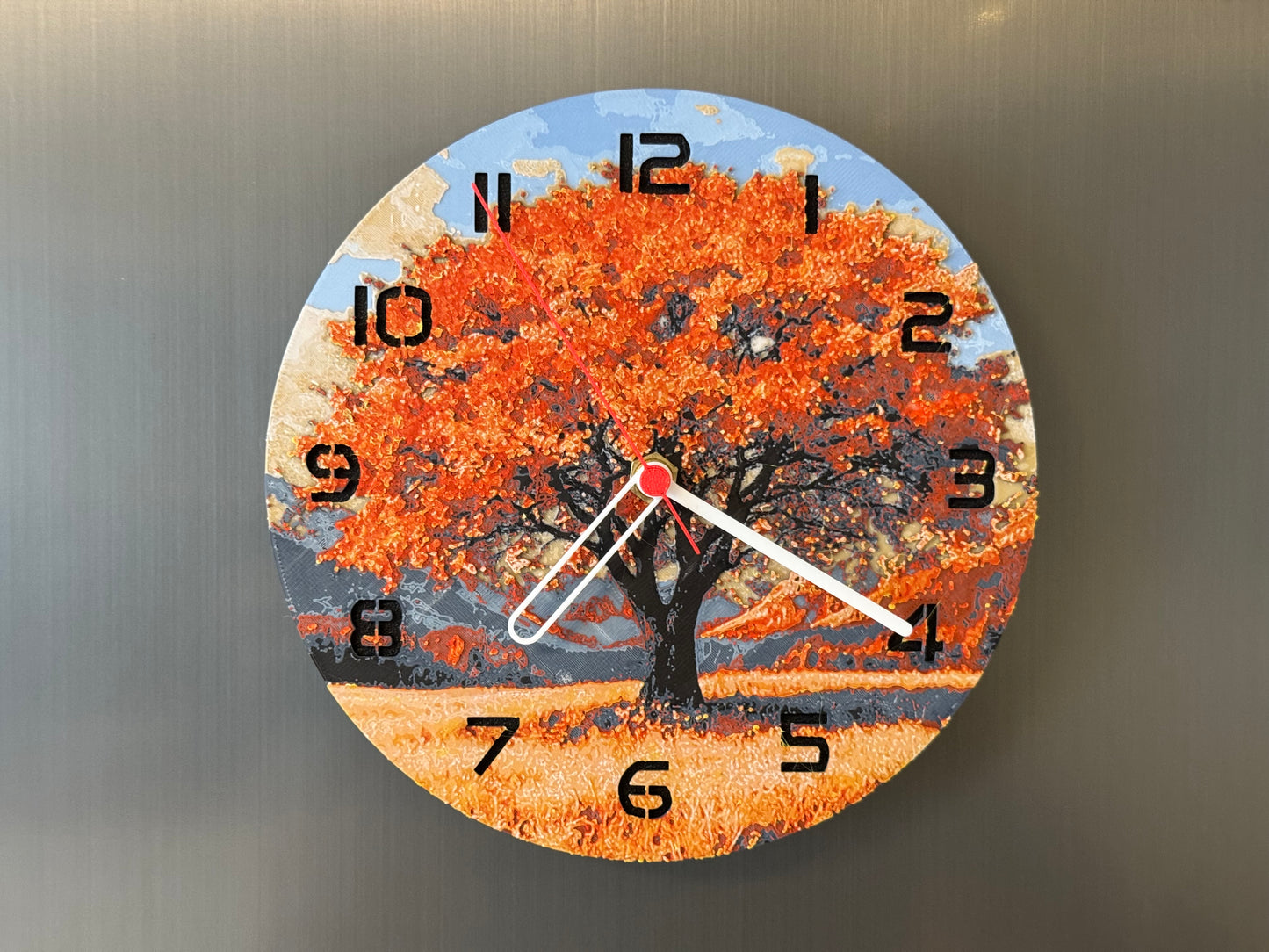 Autumn Leaves – Round HueForge Clock – Designed by cP3D