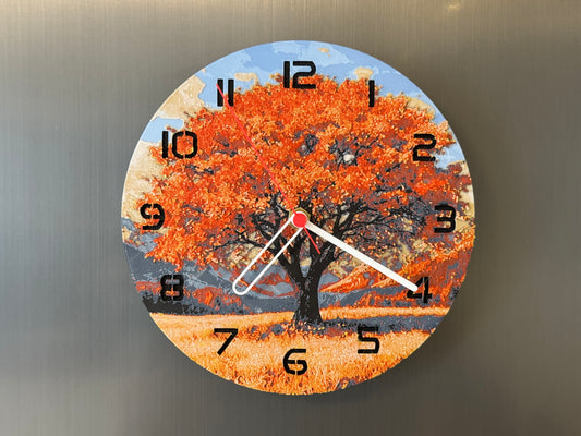 Autumn Leaves – Round HueForge Clock – Designed by cP3D