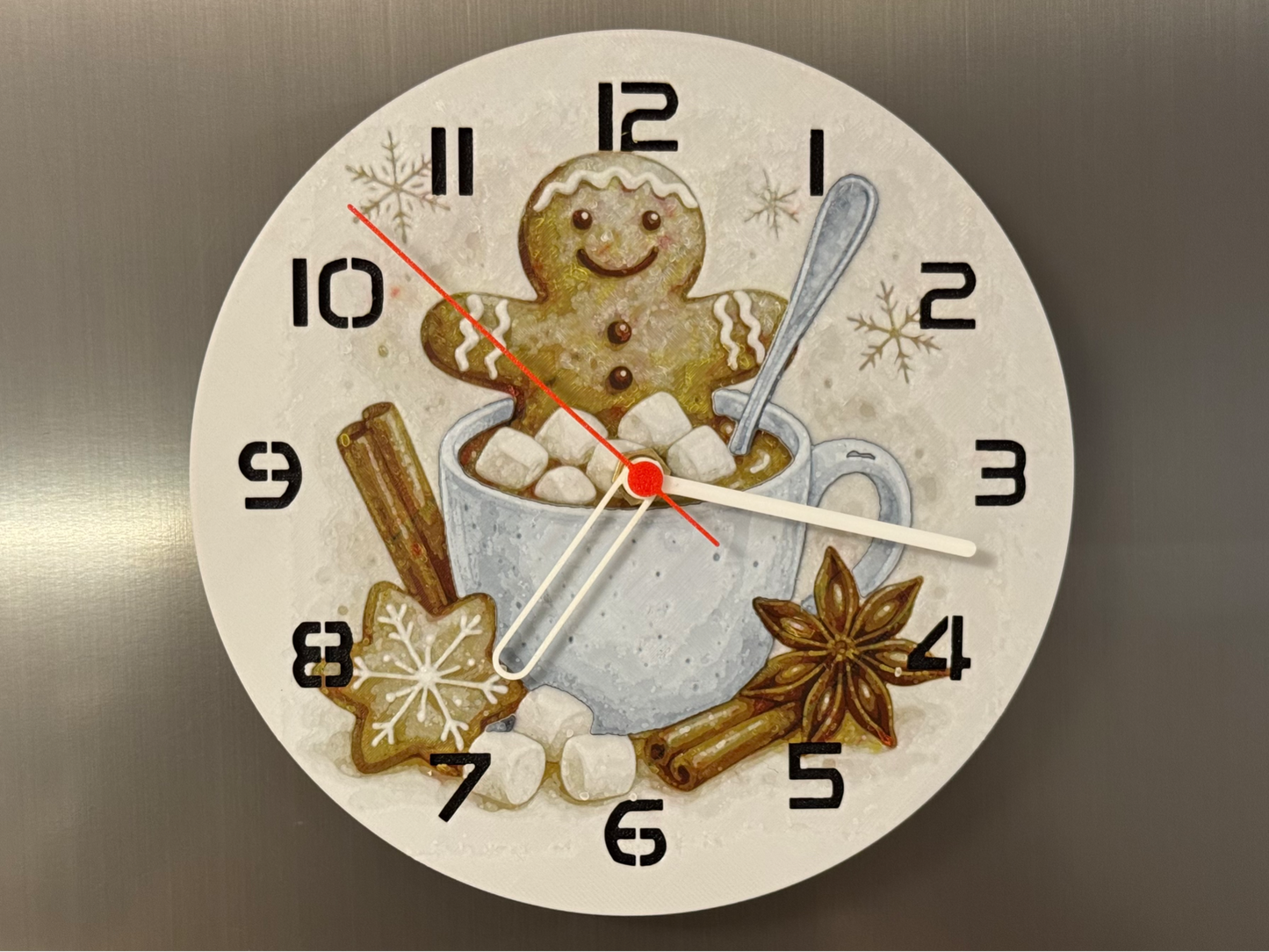Gingerbread Delight – Round HueForge Clock – Designed by cP3D