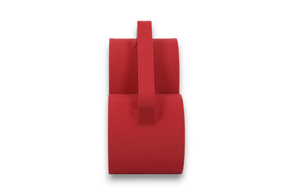 Red PLA watering can – 3D printed in heart shape with diagonal grooves, integrated handle, and angled spout

