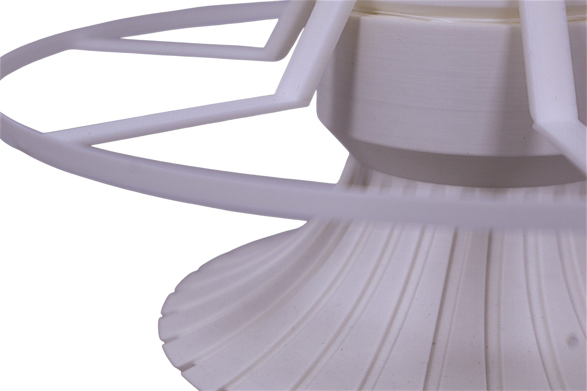 Close-up of a white Table lamp on a white background