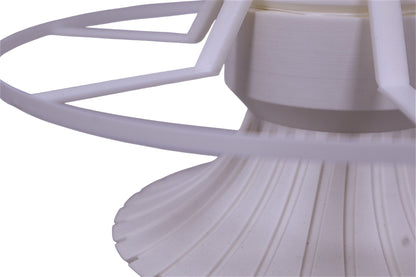 Close-up of a white Table lamp on a white background