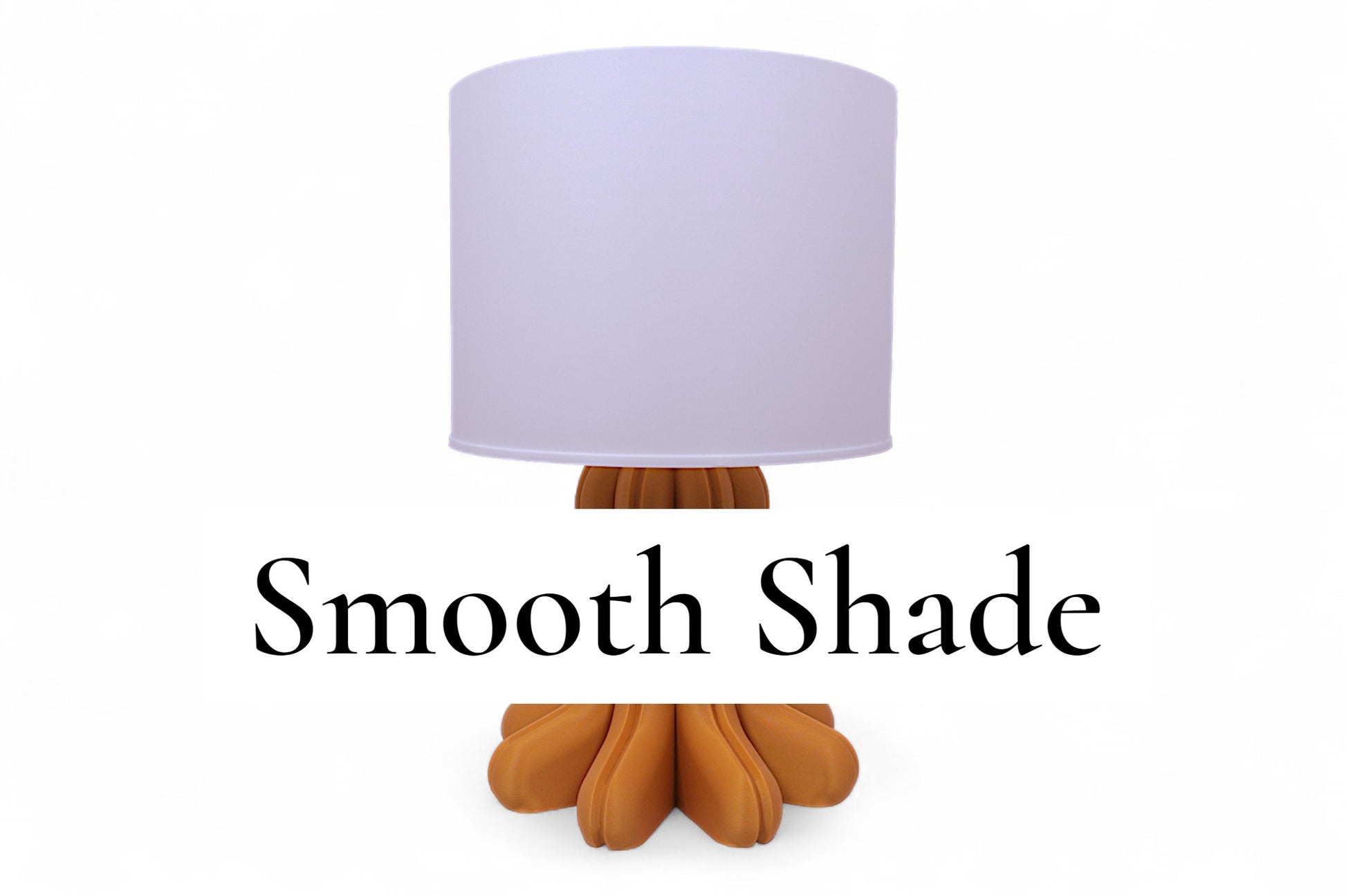Lamp with a smooth shade on a white background