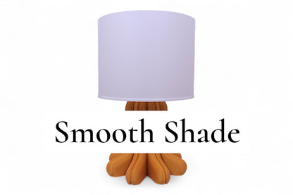 Lamp with a smooth shade on a white background