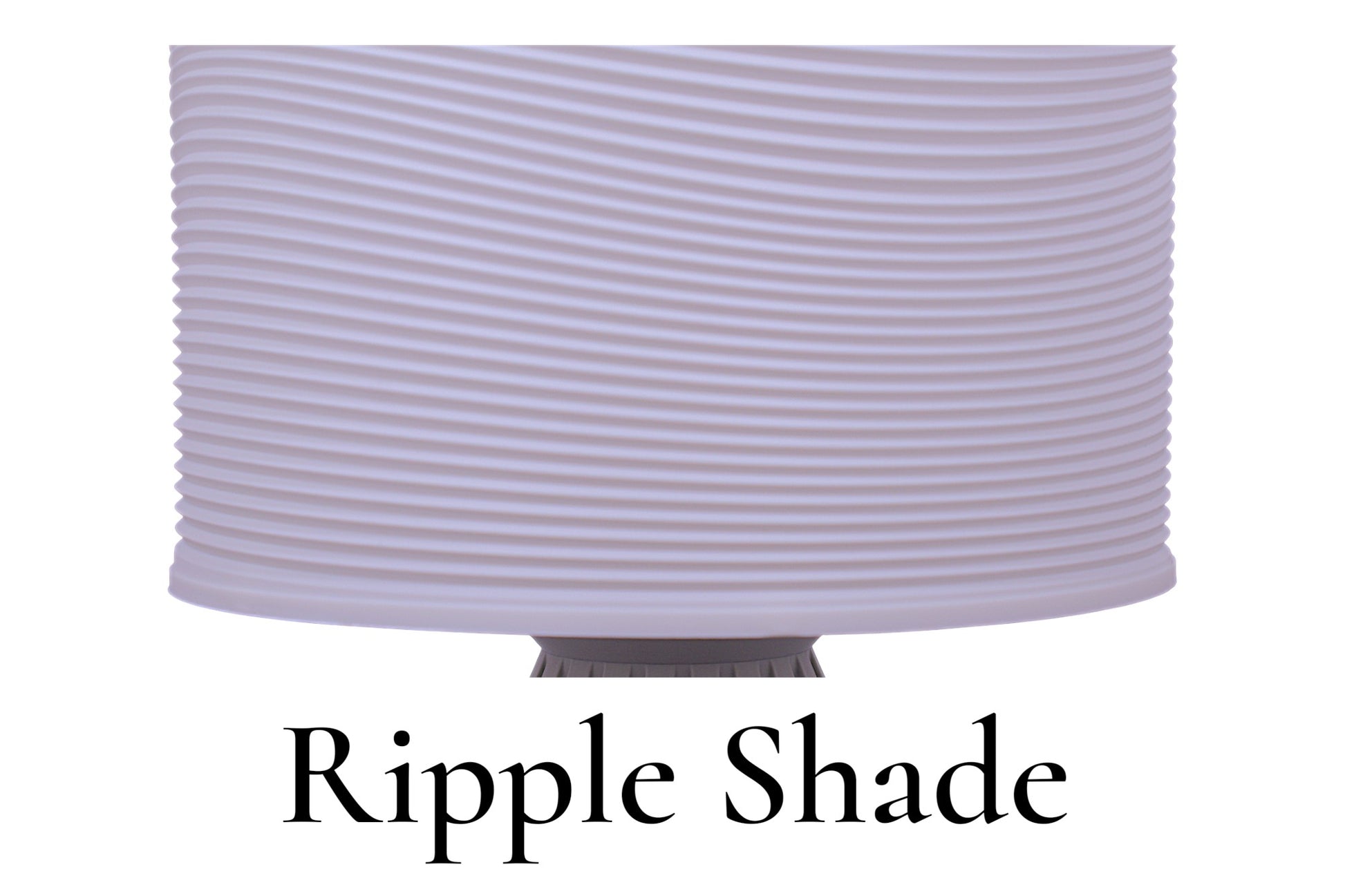 Lampshade with ripple texture on a white background