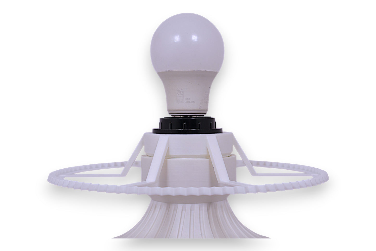 Light bulb on a white background