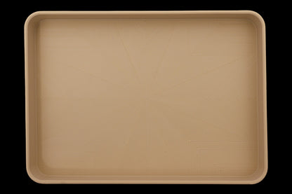 Catch-all tray – 3D printed in beige PLA with rectangular shape and starburst base pattern, shown empty
