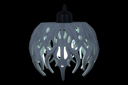 Decorative lamp with a unique design on a black background