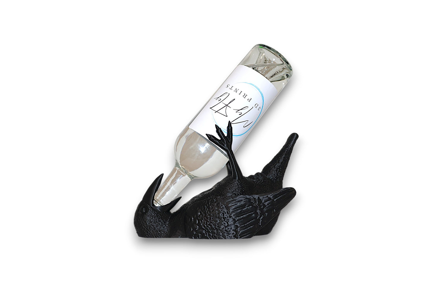 Tipsy Talons – Raven Wine Bottle Holder by IK3D