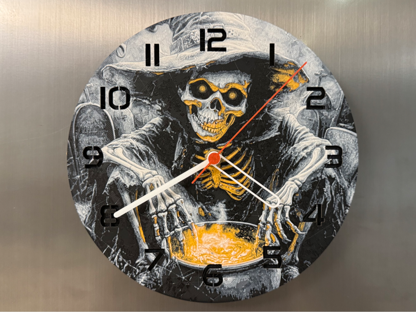 Wicked Bones – Round HueForge Clock – Designed by cP3D