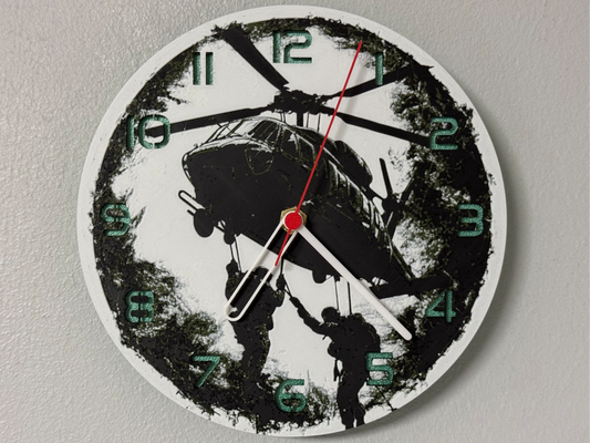 Tactical Drop – Round HueForge Clock – Designed by cP3D