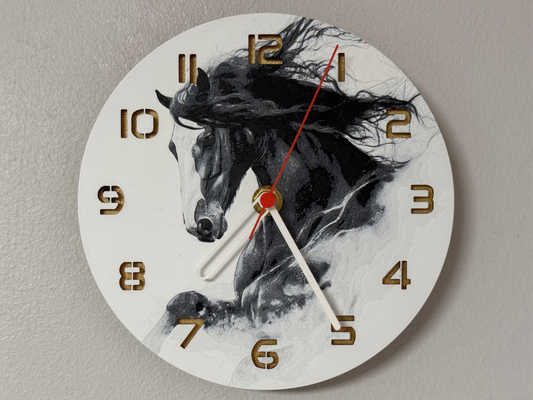 Wild Mane – Round HueForge Clock – Designed by cP3D