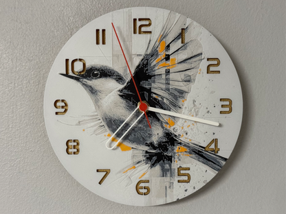 Feather Crest – Round HueForge Clock – Designed by cP3D