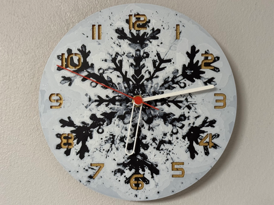 Winter Crystal – Round HueForge Clock – Designed by cP3D