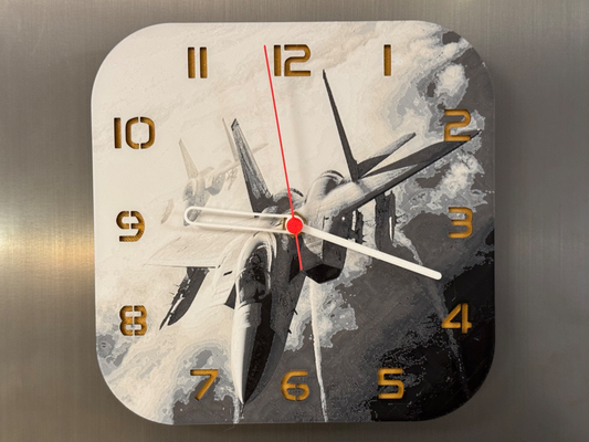 Air Support – Square HueForge Clock – Designed by cP3D