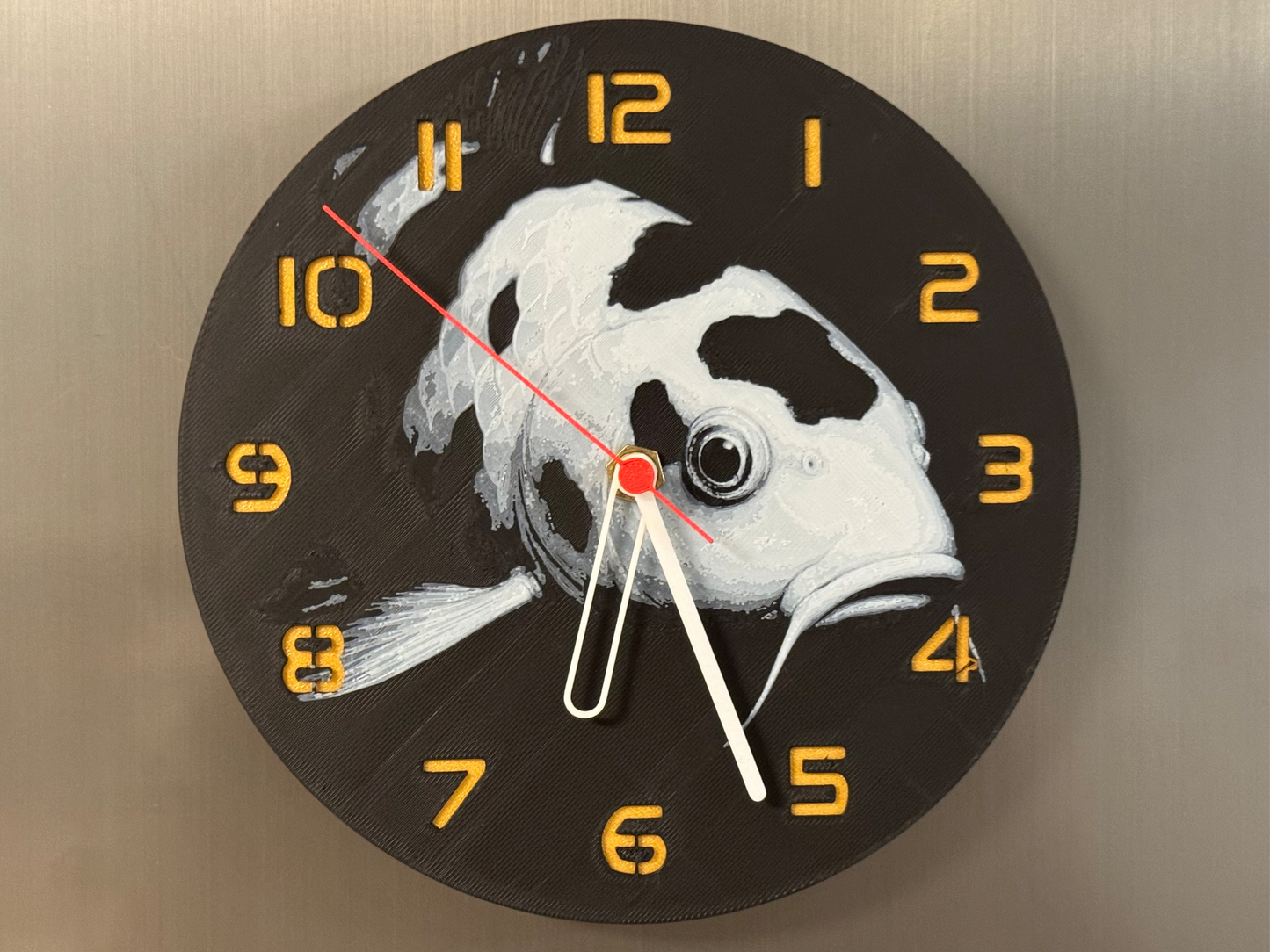 Midnight Koi – Round HueForge Clock – Designed by cP3D