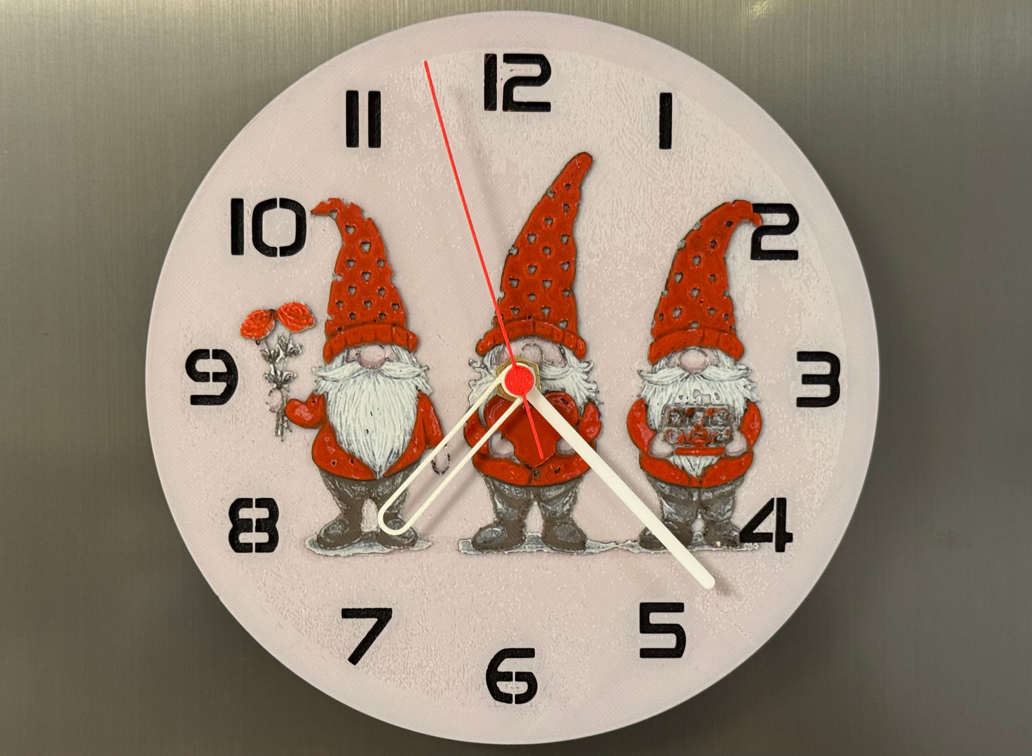 Gnome of My Heart – Round HueForge Clock – Designed by cP3D