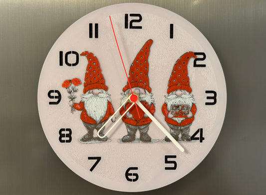 Gnome of My Heart – Round HueForge Clock – Designed by cP3D