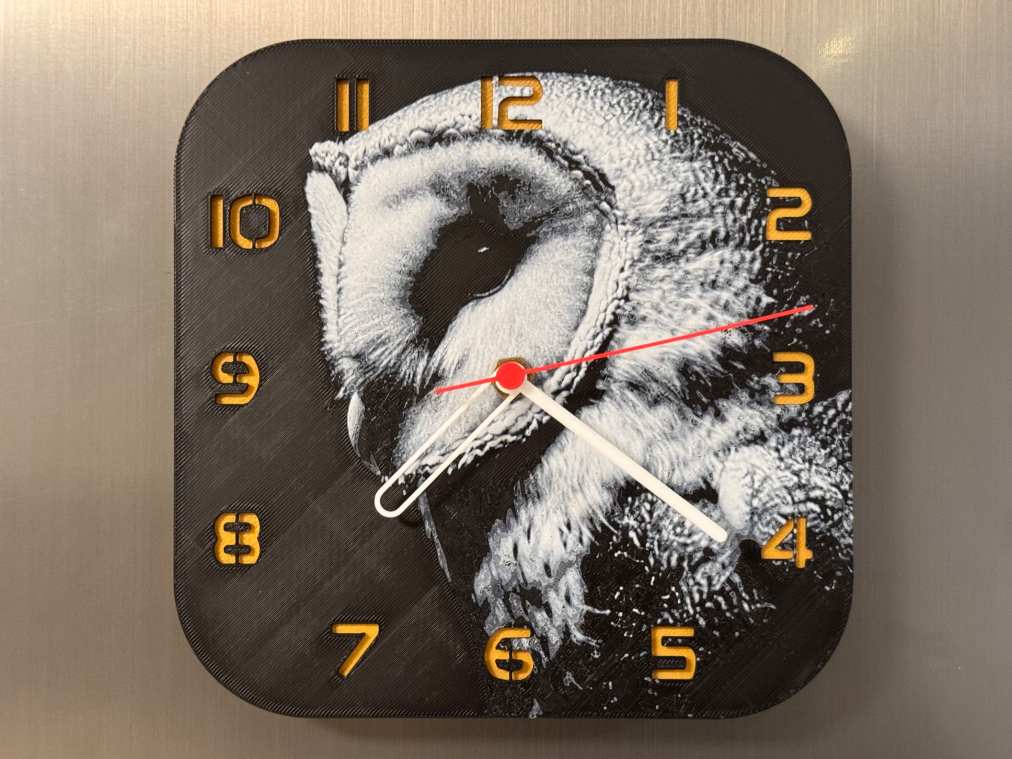 Night Owl – Square HueForge Clock – Designed by cP3D