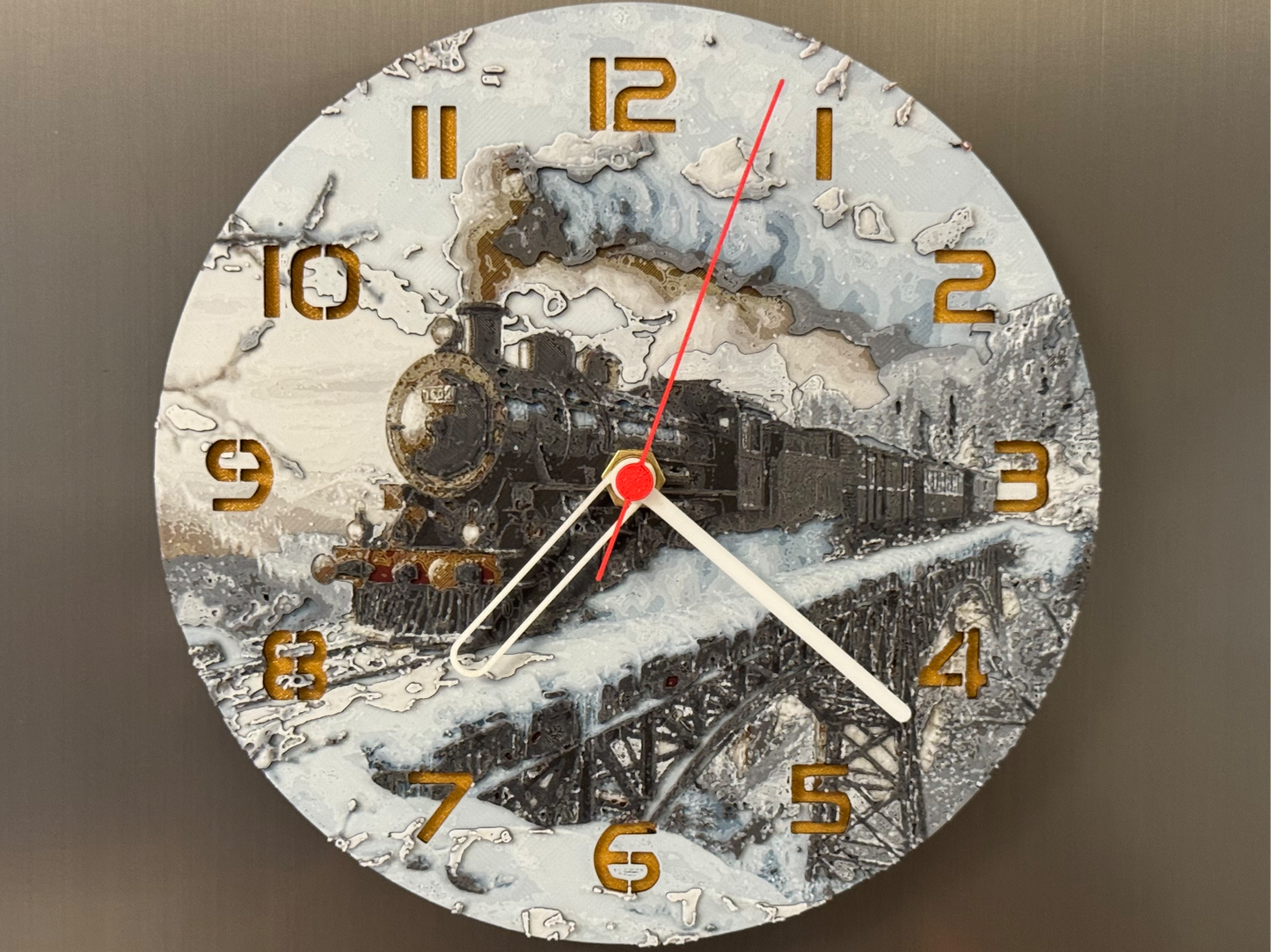 Midnight Express – Round HueForge Clock – Designed by cP3D