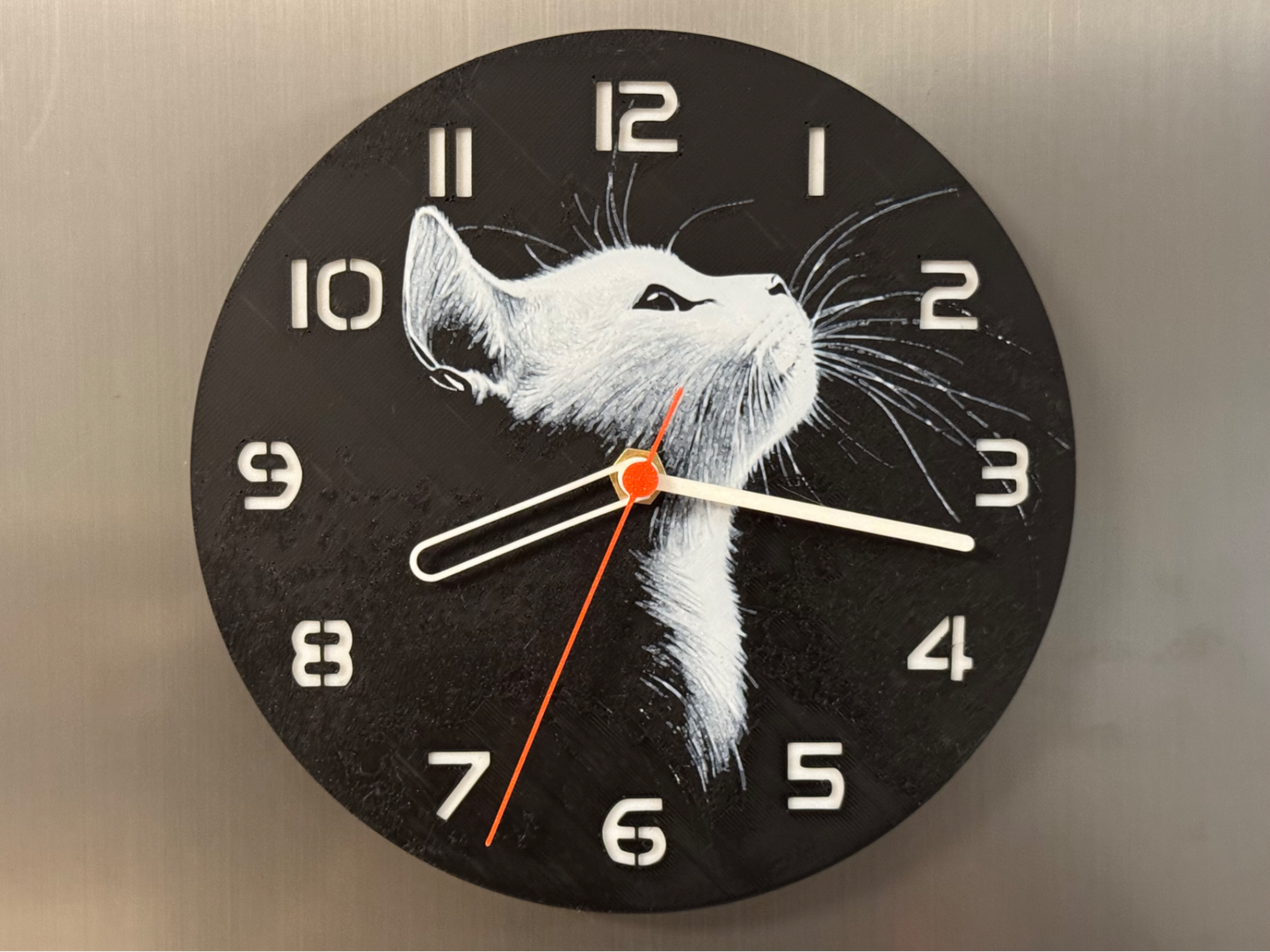 White Whisper – Square HueForge Clock – Designed by cP3D