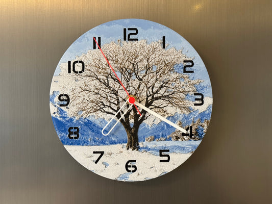 Winter Frost – Round HueForge Clock – Designed by cP3D
