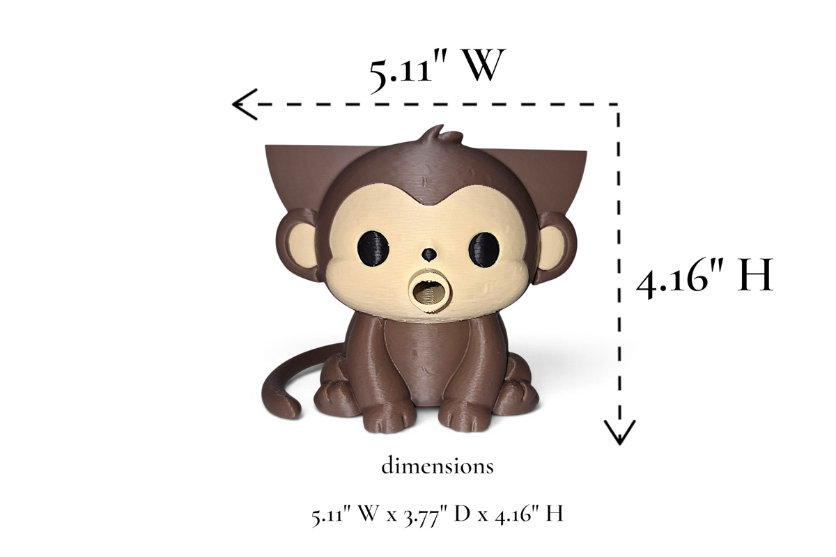 Milo the Monkey - Round Sponge Holder – by 3D4pets